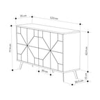 Decortieliving - Dune Console Sideboard Display Unit 123cm