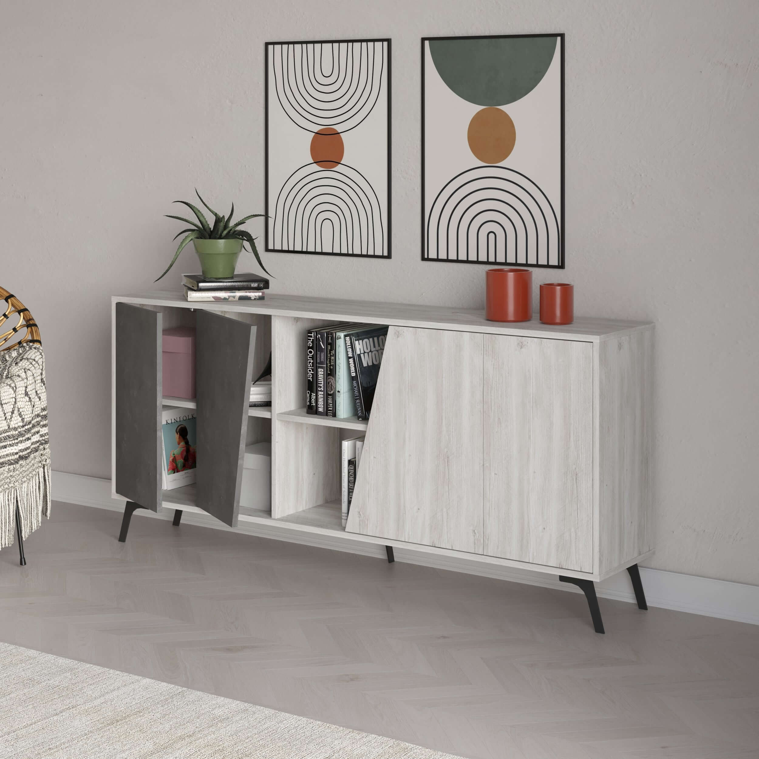 Decortieliving - Fiona Console Sideboard Display Unit 180