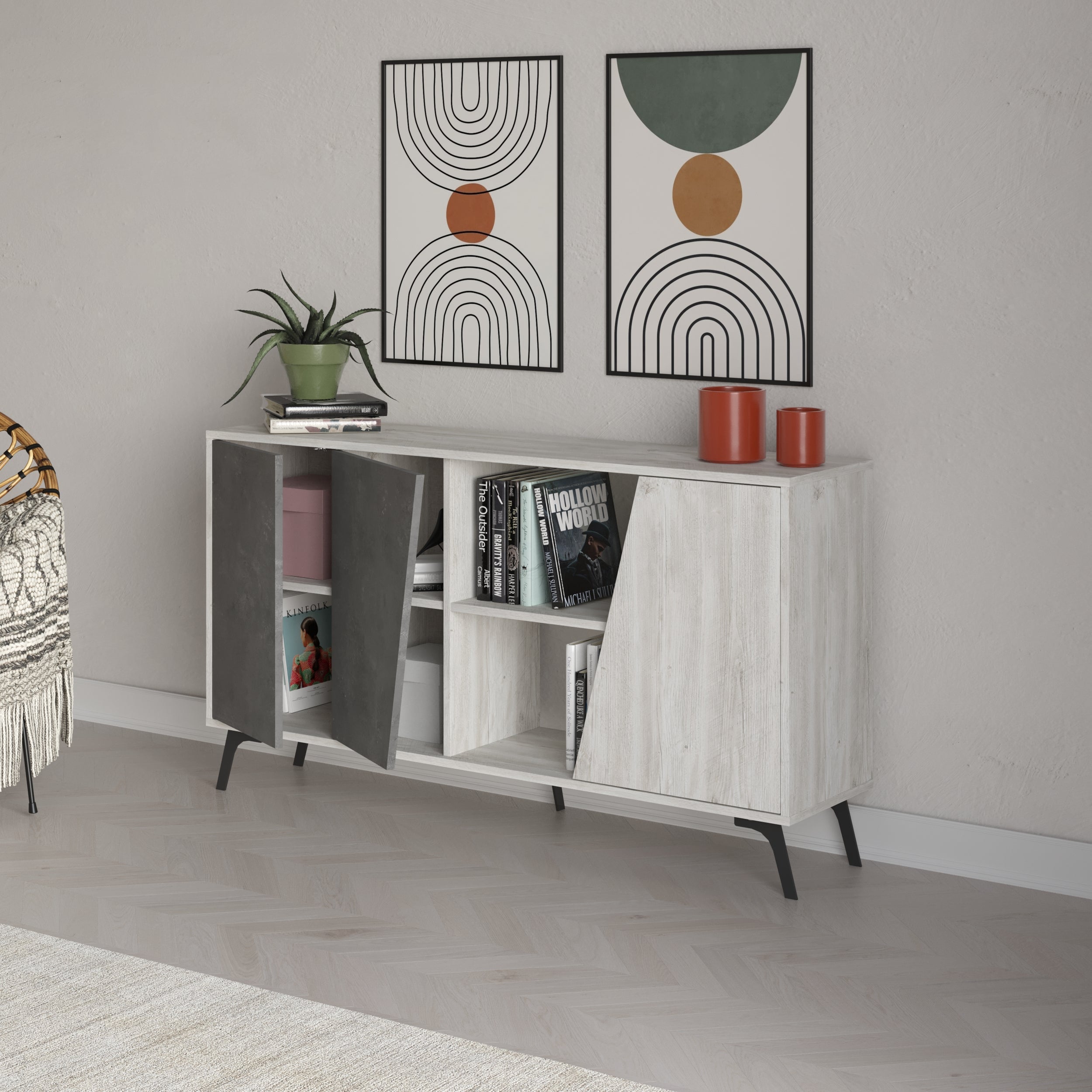 Decortieliving - Fiona Console Sideboard Display Unit 150