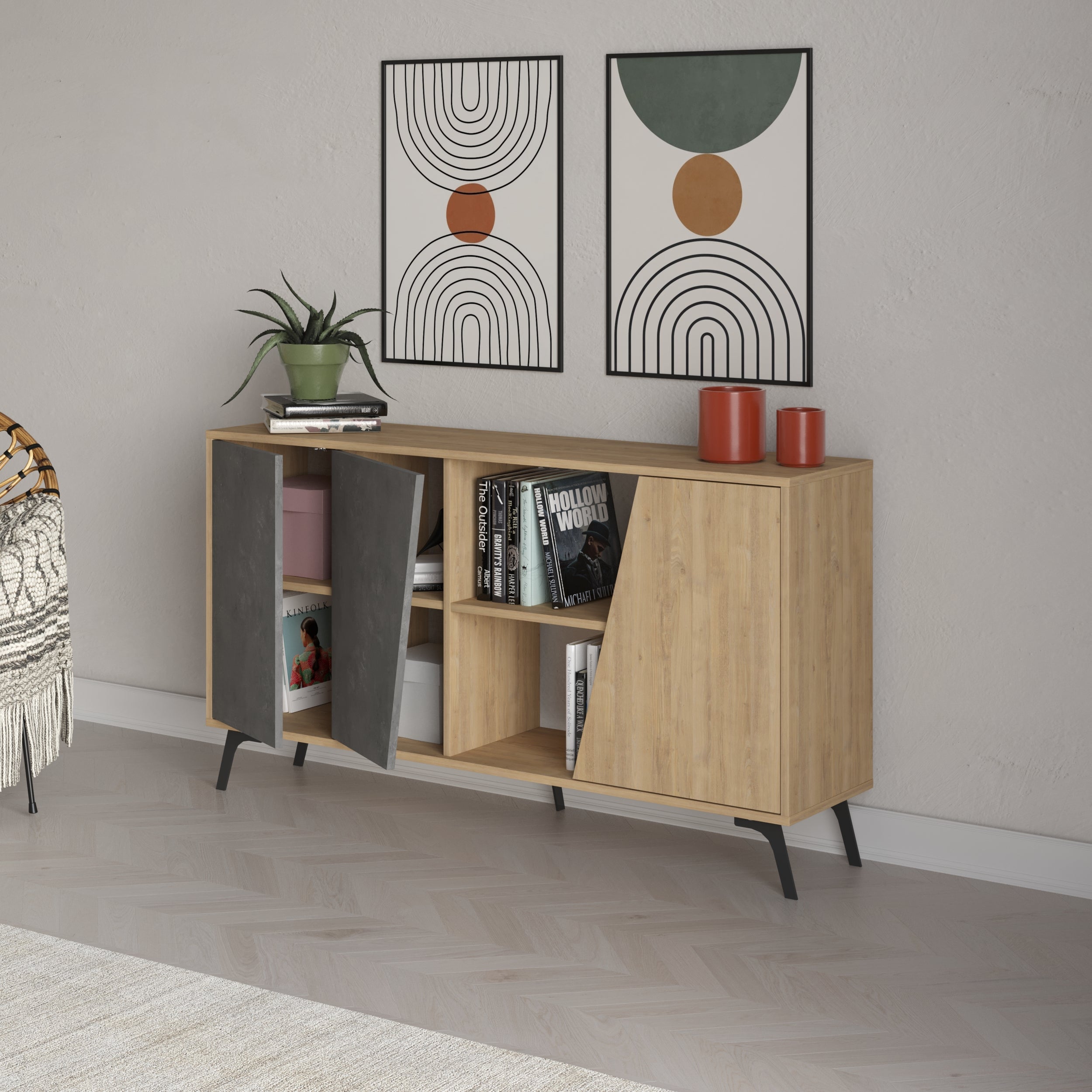 Decortieliving - Fiona Console Sideboard Display Unit 150