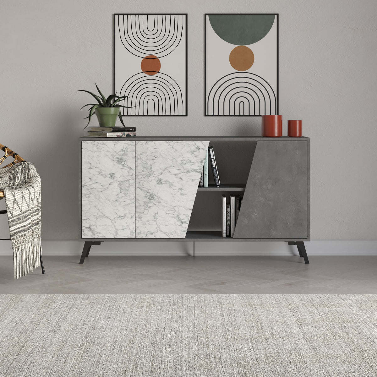 Decortieliving - Fiona Console Sideboard Display Unit 150
