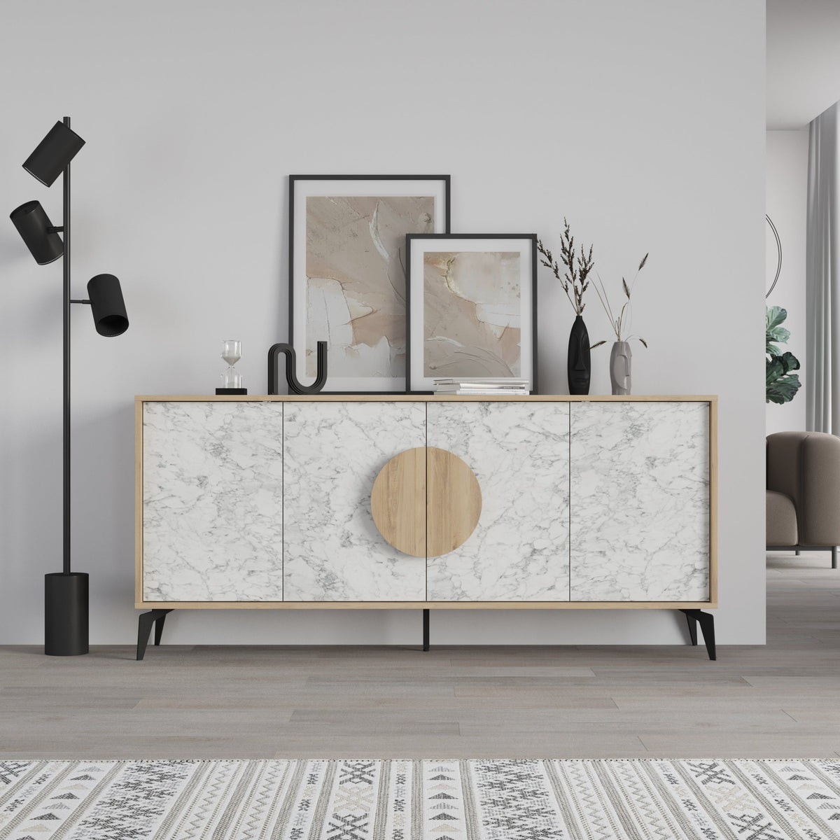Decortieliving - Gora Console Sideboard Display Unit 180Cm