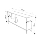 Decortieliving - Gora Console Sideboard Display Unit 180Cm