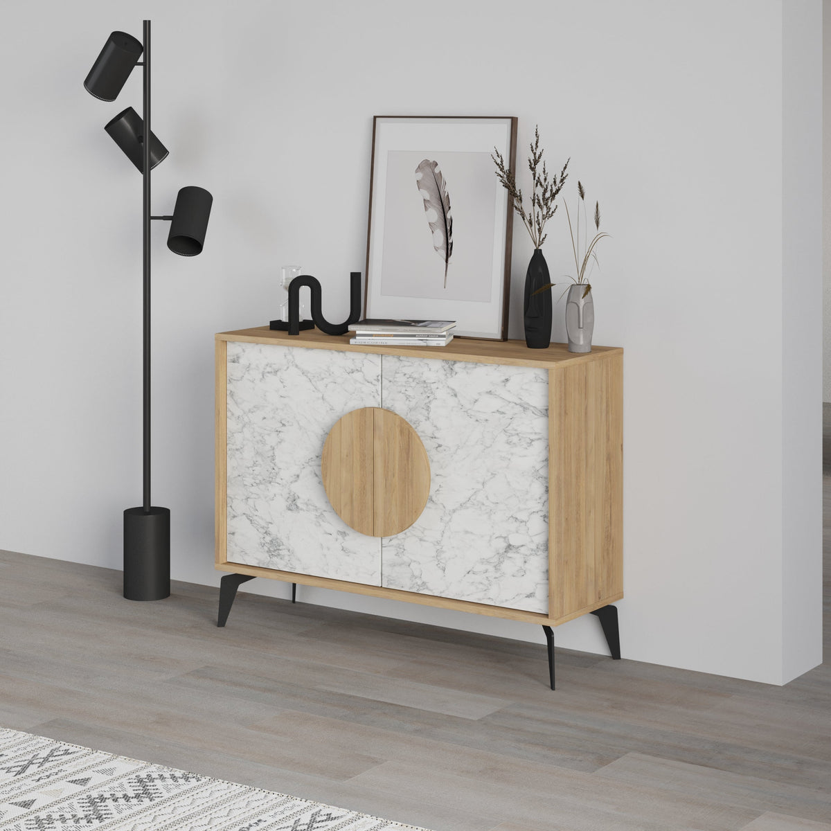 Decortieliving - Gora Console Sideboard Display Unit – 110 cm Modern Storage Cabinet