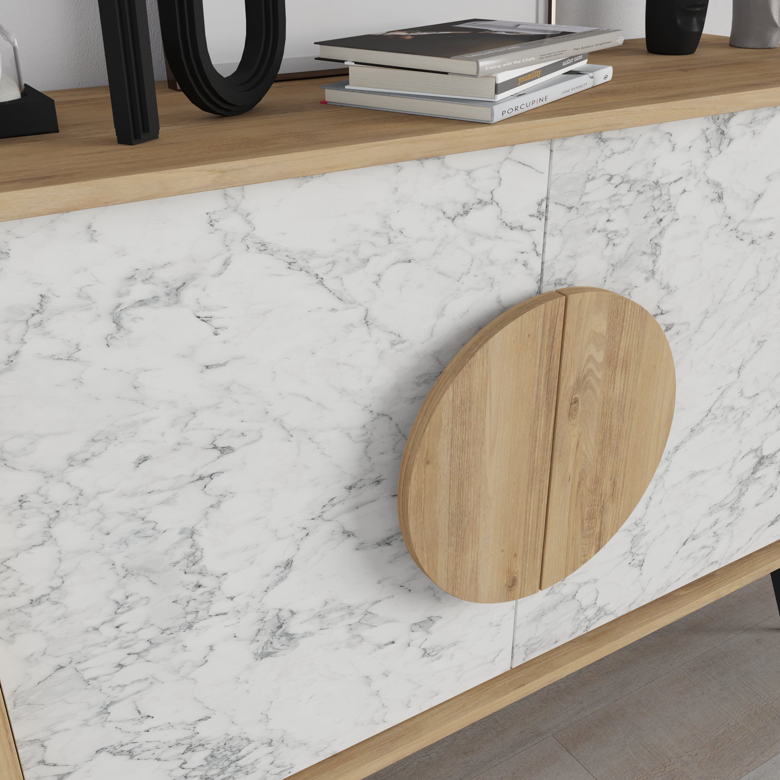 Decortieliving - Gora Console Sideboard Display Unit – 110 cm Modern Storage Cabinet