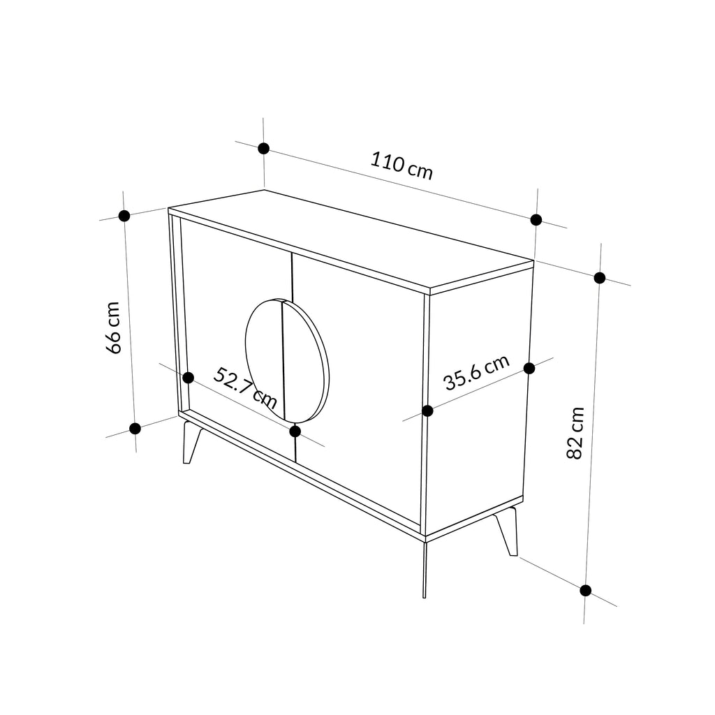 Decortieliving - Gora Console Sideboard Display Unit – 110 cm Modern Storage Cabinet