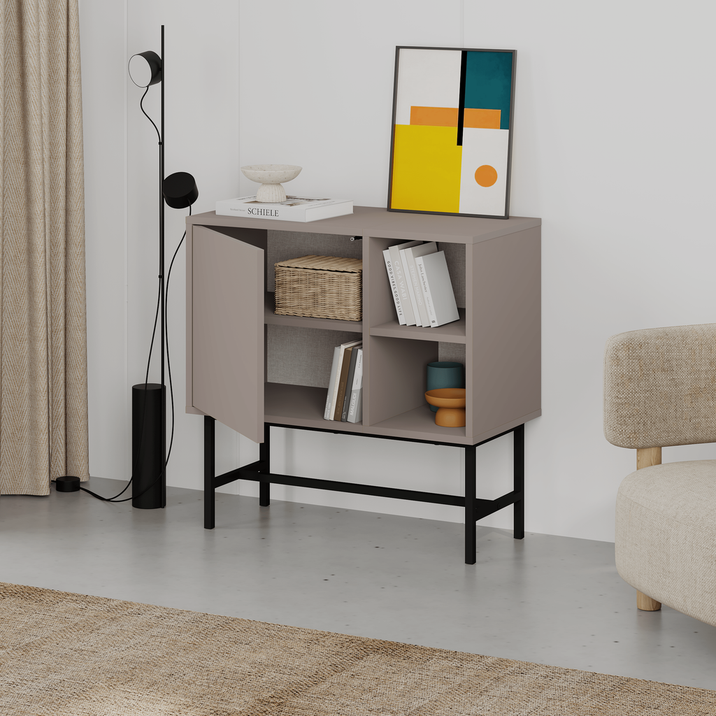 Console Mona Mini avec Rangement et Étagères