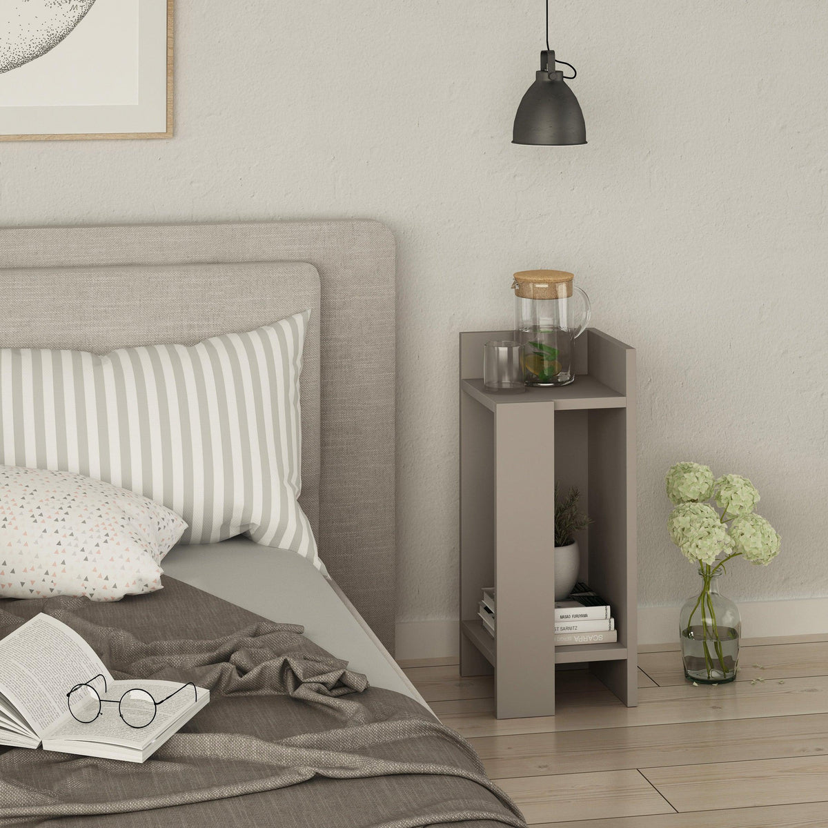Decortieliving - Elos Modern Bedside Table Right Module 25cm Narrow