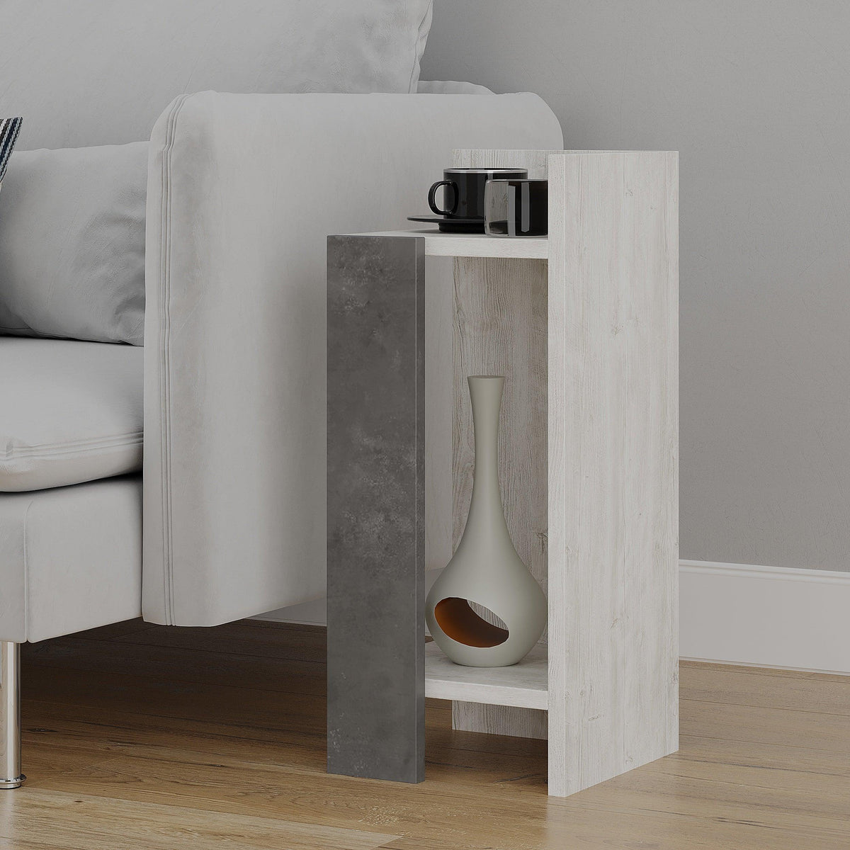 Decortieliving - Elos Modern Bedside Table Right Module 25cm Narrow