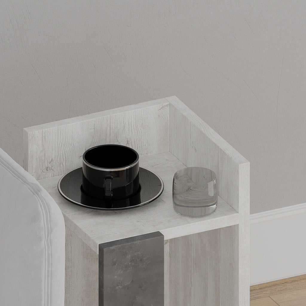 Decortieliving - Elos Modern Bedside Table Right Module 25cm Narrow