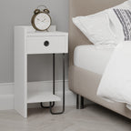 Decortieliving - Sirius Modern Bedside Table Left Module Width Bedroom Furniture 32cm