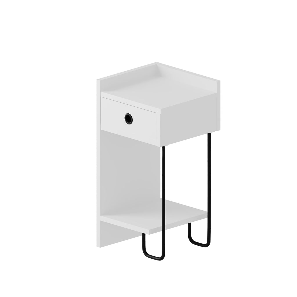 Decortieliving - Sirius Modern Bedside Table Left Module Width Bedroom Furniture 32cm
