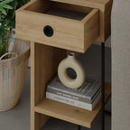 Decortieliving - Sirius Modern Bedside Table Left Module Width Bedroom Furniture 32cm