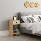 Decortieliving - Sirius Modern Bedside Table Left Module Width Bedroom Furniture 32cm