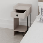 Decortieliving - Sirius Modern Bedside Table Left Module Width Bedroom Furniture 32cm