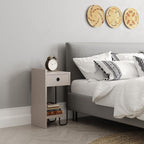 Decortieliving - Sirius Modern Bedside Table Left Module Width Bedroom Furniture 32cm
