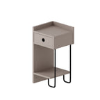 Decortieliving - Sirius Modern Bedside Table Left Module Width Bedroom Furniture 32cm