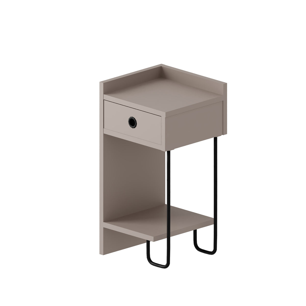 Decortieliving - Sirius Modern Bedside Table Left Module Width Bedroom Furniture 32cm