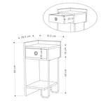 Decortieliving - Sirius Modern Bedside Table Left Module Width Bedroom Furniture 32cm