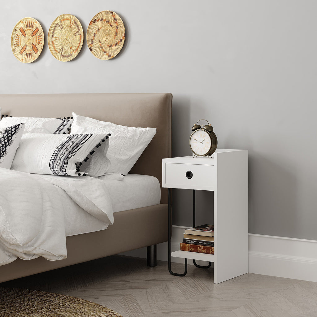 Decortieliving - Sirius Modern Bedside Table Right Module Bedroom Furniture W 32cm