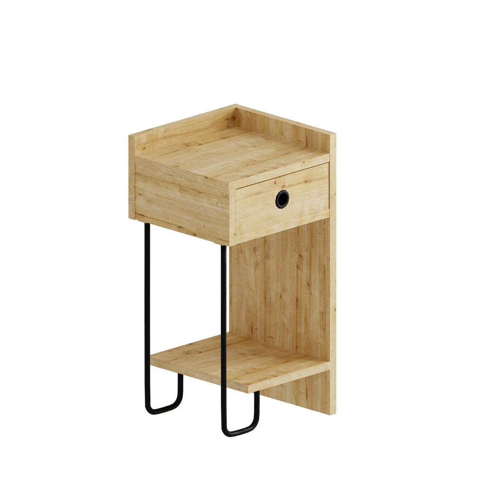 Decortieliving - Sirius Modern Bedside Table Right Module Bedroom Furniture W 32cm
