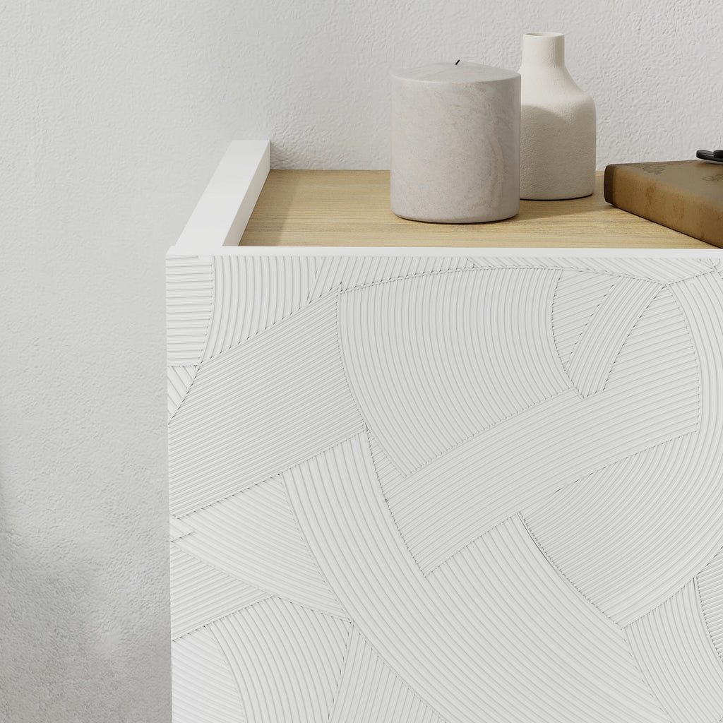Table de chevet murale Onda avec tiroir et LED