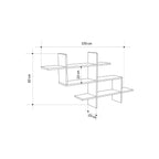 Decortieliving - Halic Wall Mounted Modern Bookcase Display Unit W 150cm