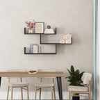 Decortieliving - Tibet Wall Shelf Unit – 119 cm Modern Floating Bookcase