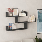 Decortieliving - Tibet Wall Shelf Unit – 119 cm Modern Floating Bookcase