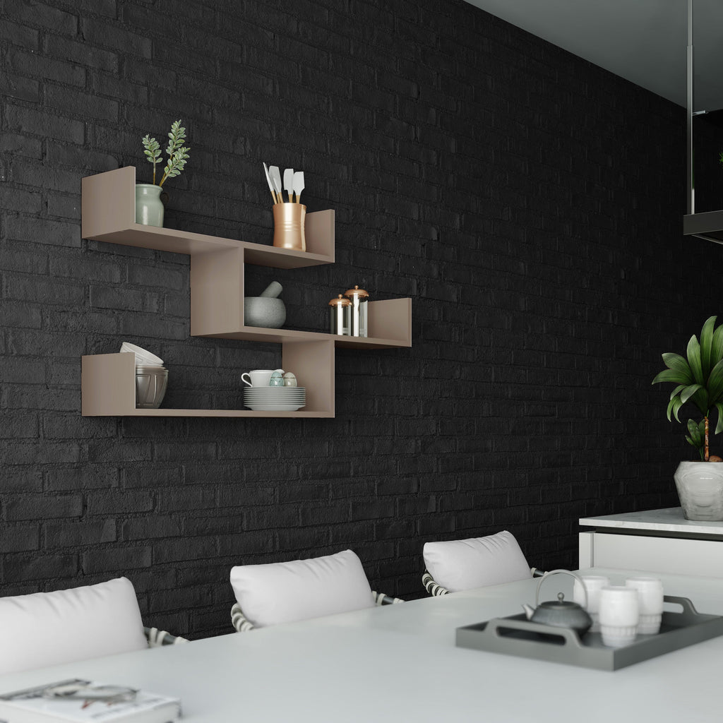 Decortieliving - Tibet Wall Shelf Unit – 119 cm Modern Floating Bookcase