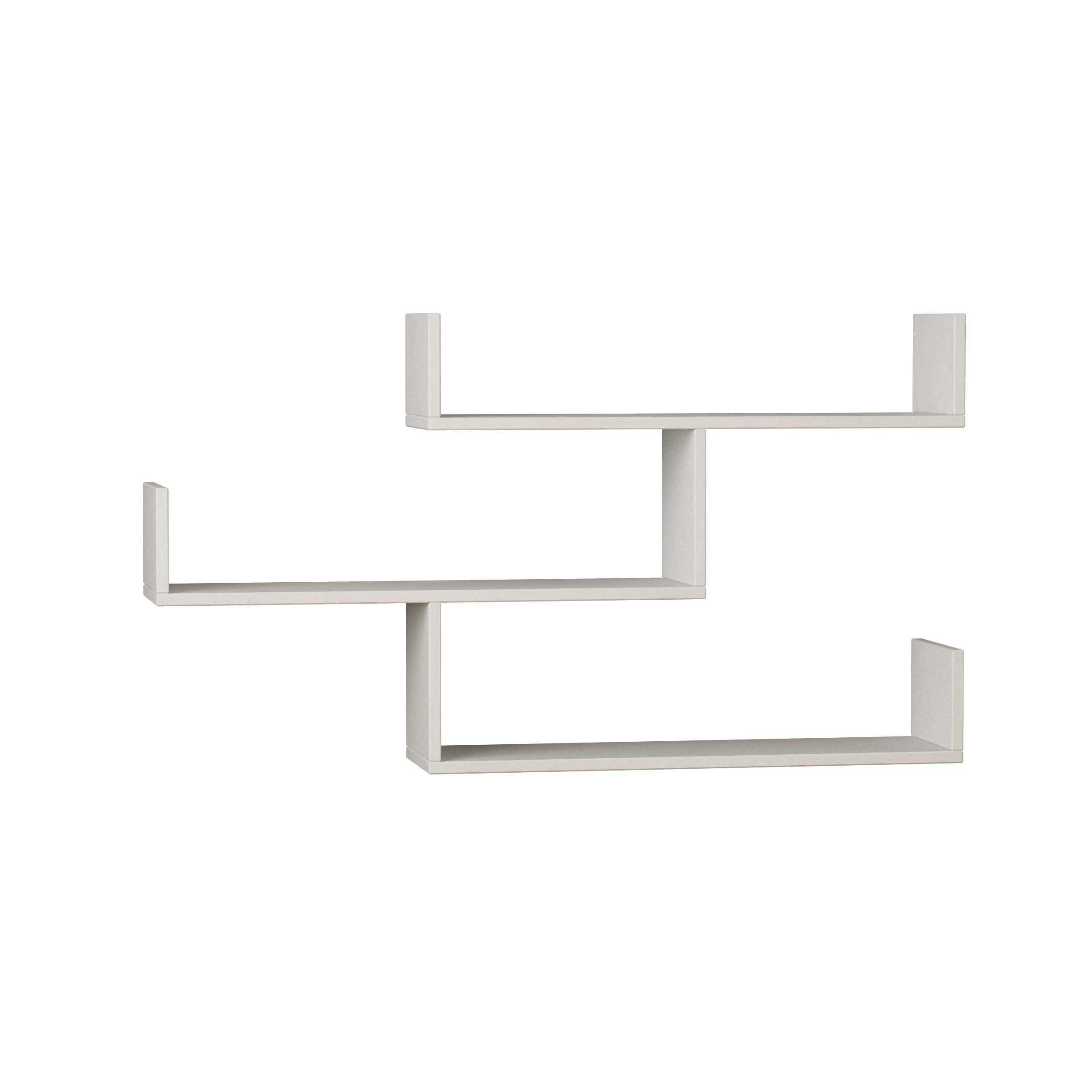 Decortieliving - Tibet Wall Shelf Unit – 119 cm Modern Floating Bookcase