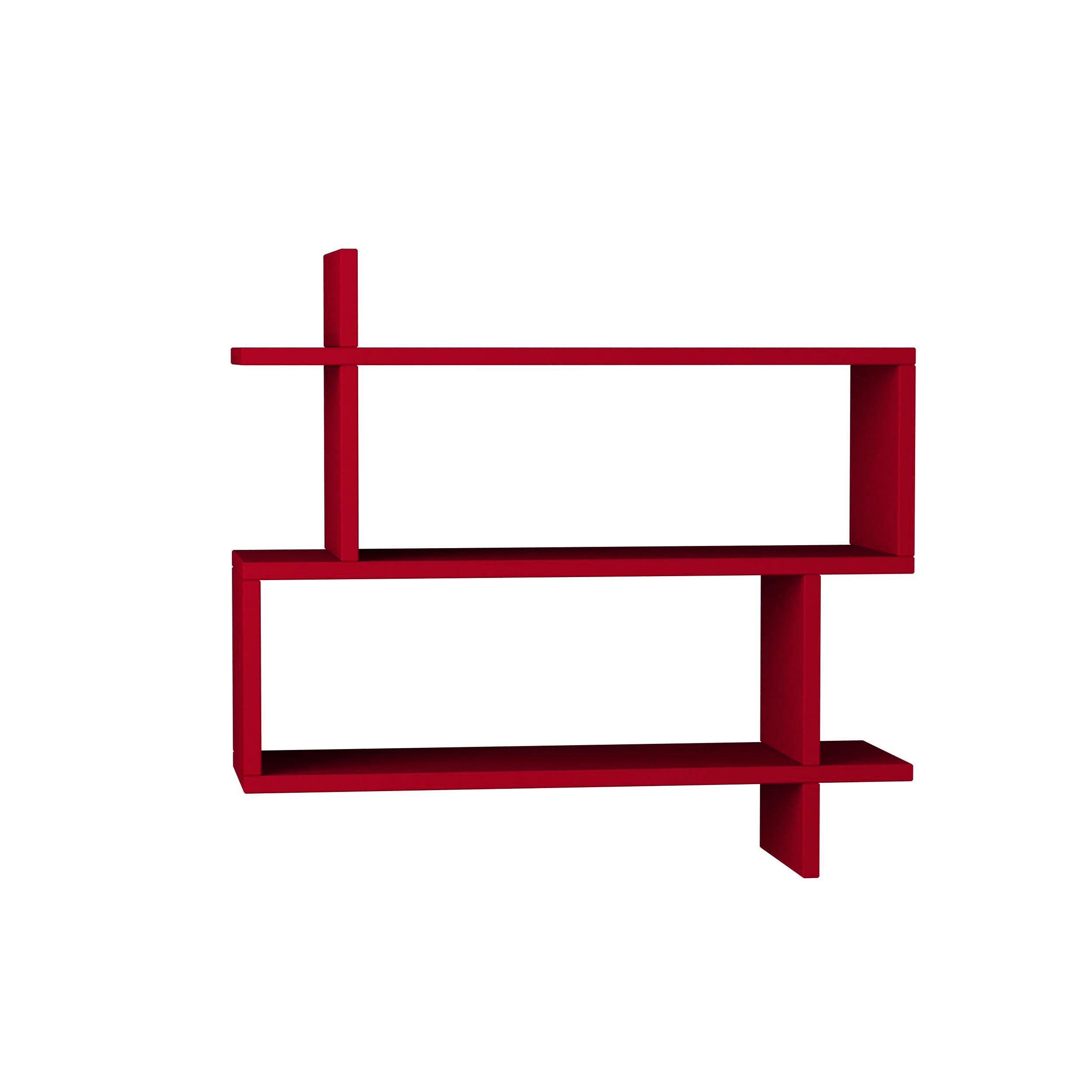 Decortieliving - Paralel Wall Mounted Modern Bookcase Display Unit Medium W 70 cm