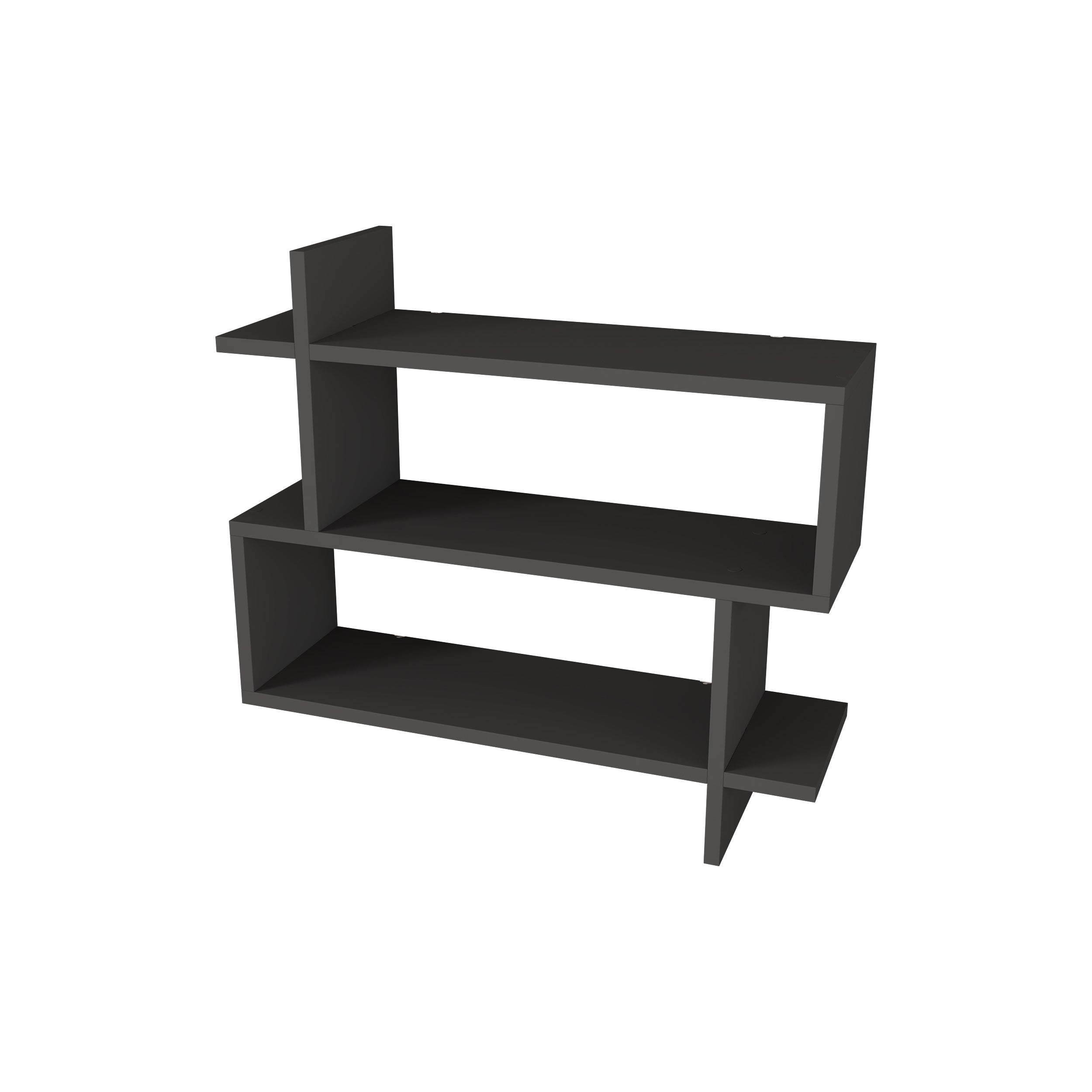Decortieliving - Paralel Wall Mounted Modern Bookcase Display Unit Medium W 70 cm