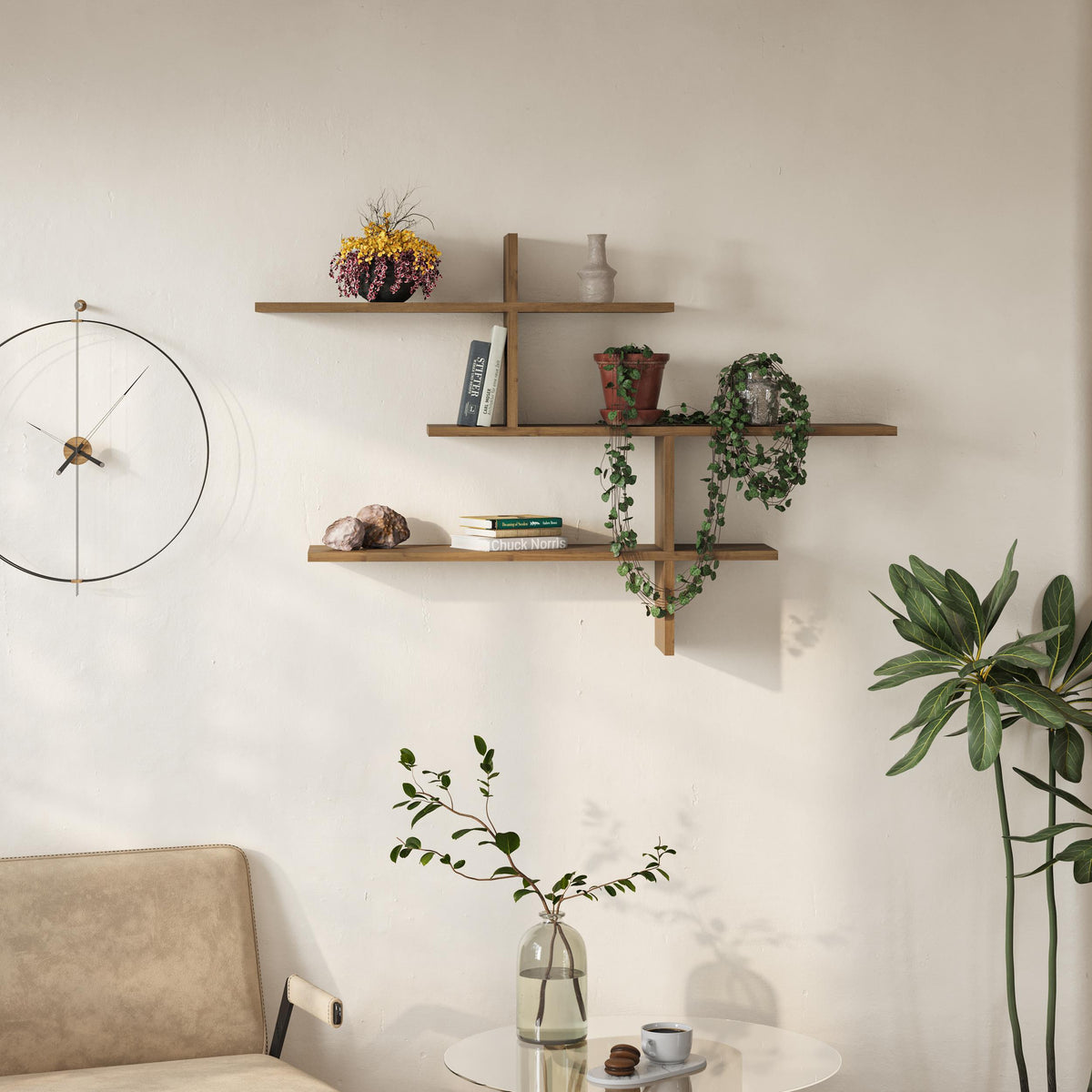 Decortieliving - Leo Modern Floating Shelf Tall 80.5cm