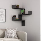 Decortieliving - Luksa Corner Wall Mounted Modern Bookcase Display Unit Medium W 60cm