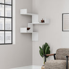 Decortieliving - Luksa Corner Wall Mounted Modern Bookcase Display Unit Medium W 60cm