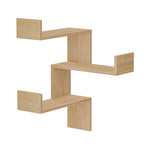 Decortieliving - Luksa Corner Wall Mounted Modern Bookcase Display Unit Medium W 60cm