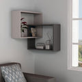 Decortieliving - Ring Corner Wall Mounted Modern Bookcase Display Unit W 60cm