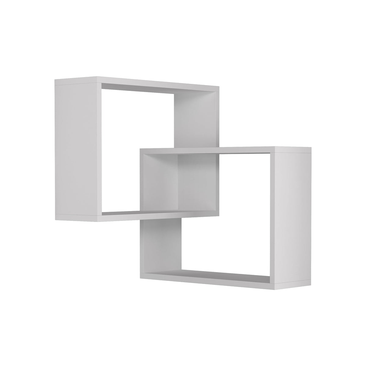 Decortieliving - Ring Corner Wall Mounted Modern Bookcase Display Unit W 60cm
