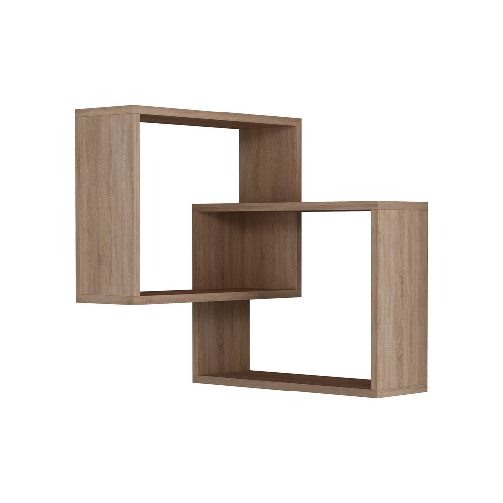 Decortieliving - Ring Corner Wall Mounted Modern Bookcase Display Unit W 60cm