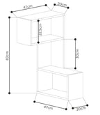 Decortieliving - Part Modern Corner Shelf Narrow 82cm
