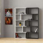Decortieliving - Tapi Modern Bookcase Display Unit Room Separator Set Of 2 Tall 159cm