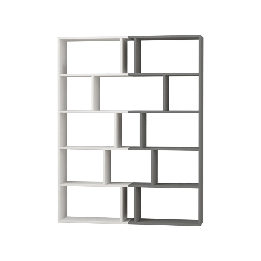 Decortieliving - Tapi Modern Bookcase Display Unit Room Separator Set Of 2 Tall 159cm