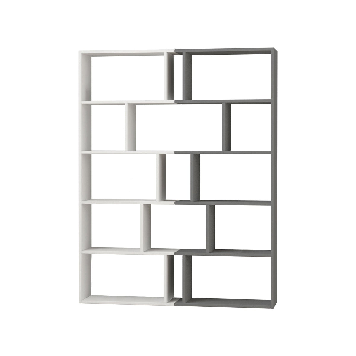 Decortieliving - Tapi Modern Bookcase Display Unit Room Separator Set Of 2 Tall 159cm
