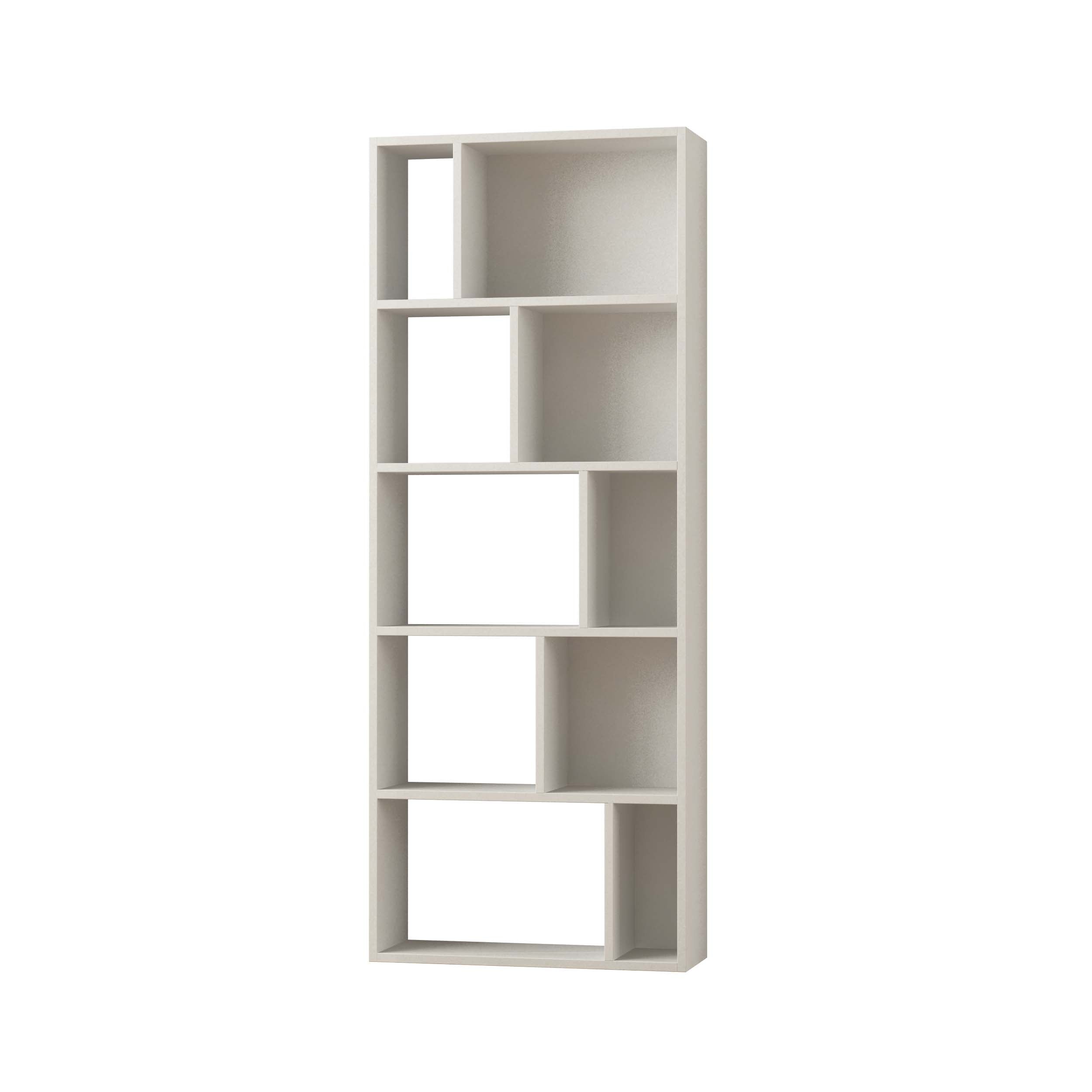Decortieliving - Onda Modern Bookcase Display Unit Tall 166cm