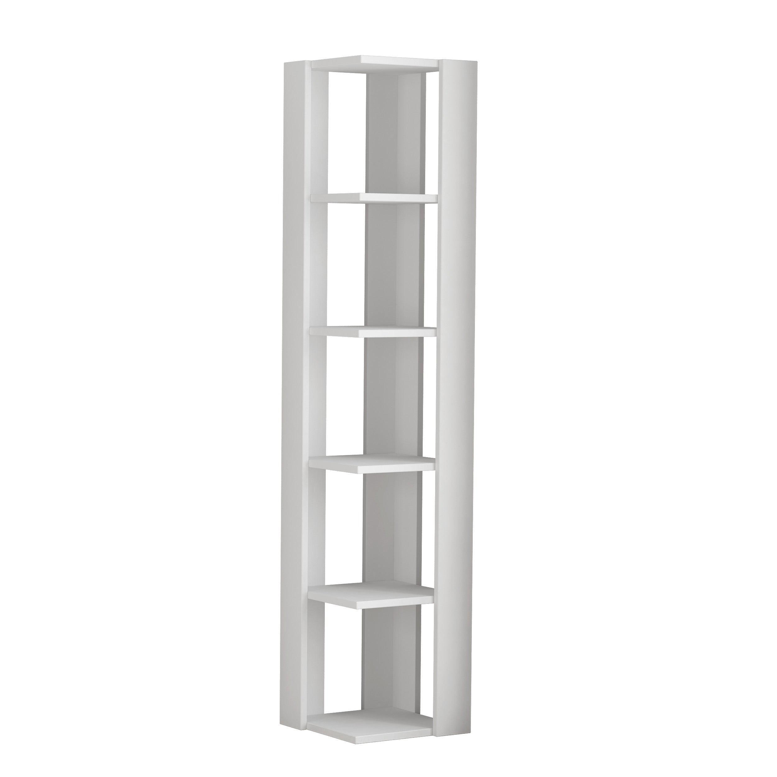 Decortieliving - Nati Modern Corner Bookcase Display Unit Tall 161cm