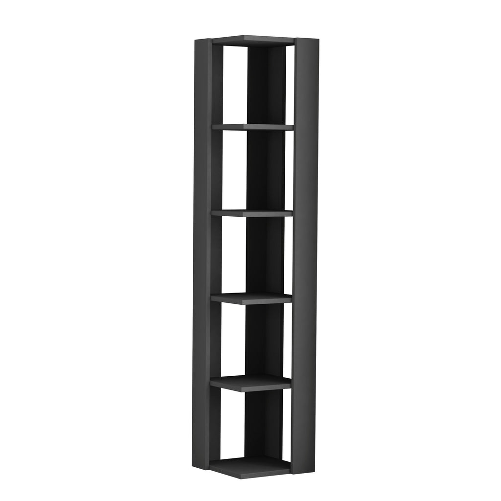 Decortieliving - Nati Modern Corner Bookcase Display Unit Tall 161cm