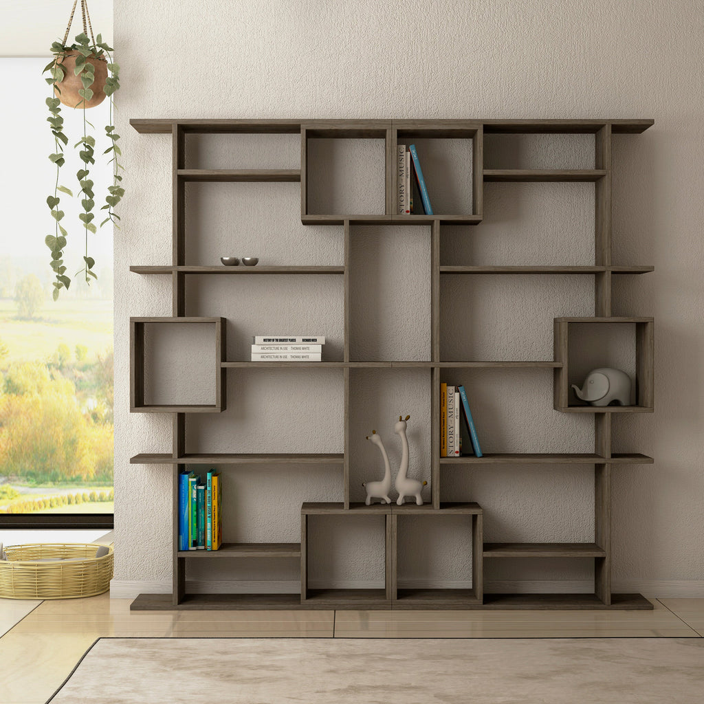 Decortieliving - Soto Modern Bookcase Display Unit Tall 173cm