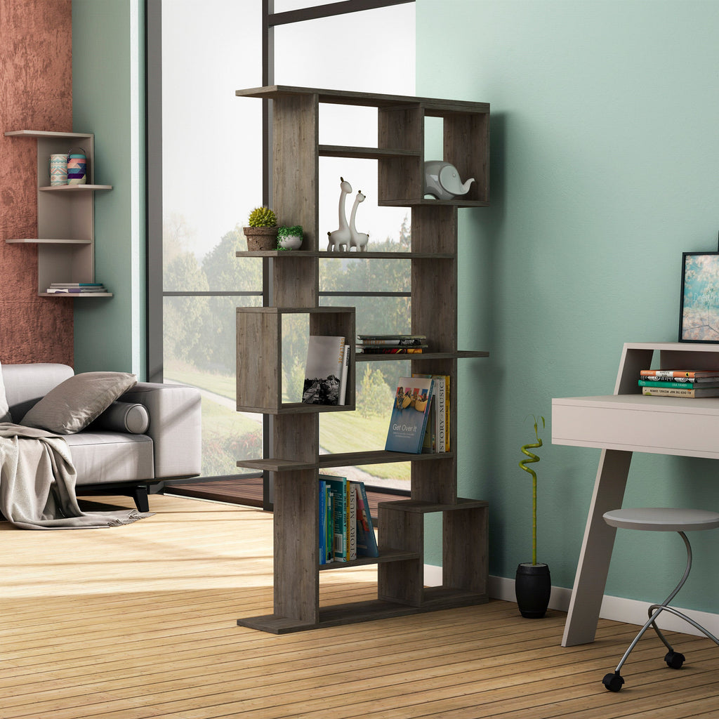 Decortieliving - Soto Modern Bookcase Display Unit Tall 173cm