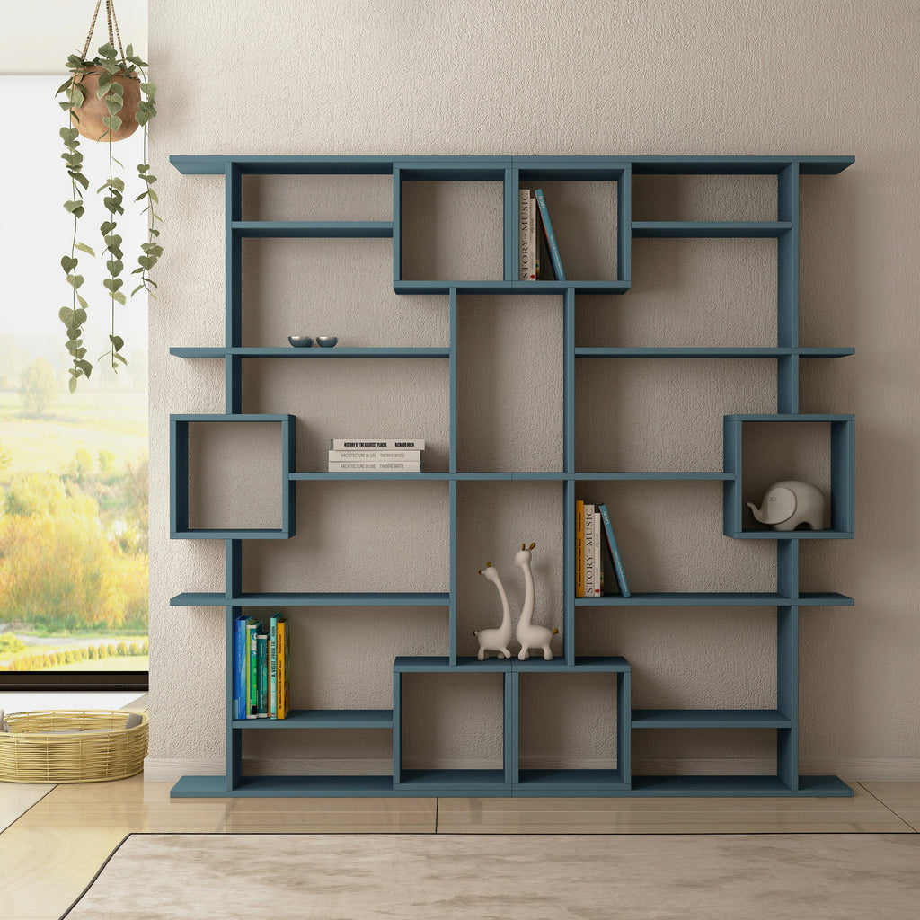 Decortieliving - Soto Modern Bookcase Display Unit Tall 173cm